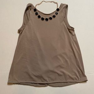 TRESICS LUXE brown sleeveless blouse